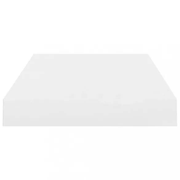 4 db magasfényű fehér MDF lebegő fali polc 40 x 23 x 3,8 cm