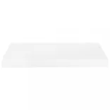magasfényű fehér MDF lebegő fali polc 50 x 23 x 3,8 cm