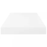 magasfényű fehér MDF lebegő fali polc 50 x 23 x 3,8 cm