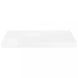 2 db magasfényű fehér MDF lebegő fali polc 50 x 23 x 3,8 cm
