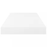 2 db magasfényű fehér MDF lebegő fali polc 50 x 23 x 3,8 cm