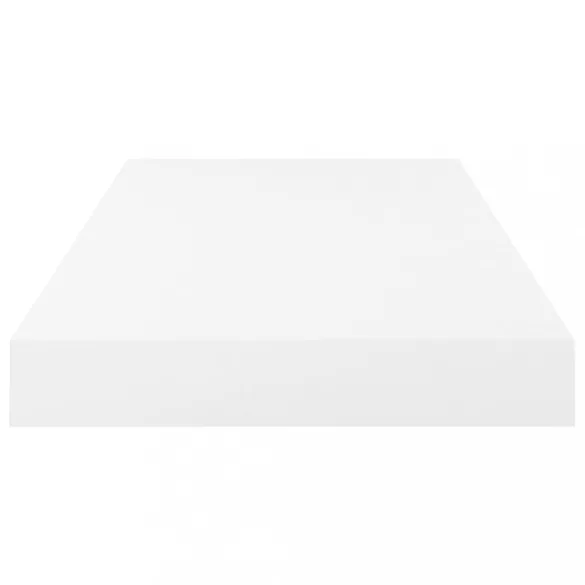 2 db magasfényű fehér MDF lebegő fali polc 50 x 23 x 3,8 cm