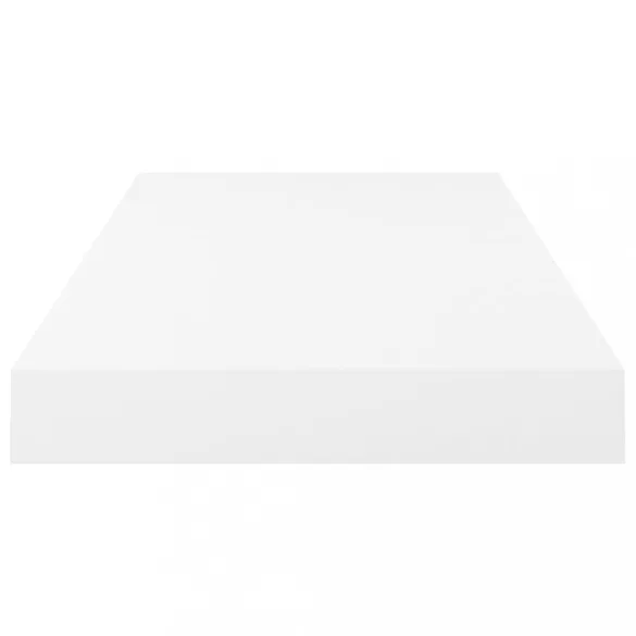4 db magasfényű fehér MDF lebegő fali polc 50 x 23 x 3,8 cm