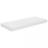 magasfényű fehér MDF lebegő fali polc 60 x 23,5 x 3,8 cm