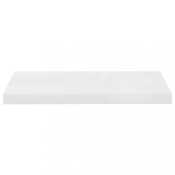 magasfényű fehér MDF lebegő fali polc 60 x 23,5 x 3,8 cm