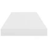 magasfényű fehér MDF lebegő fali polc 60 x 23,5 x 3,8 cm