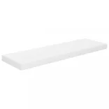 magasfényű fehér MDF lebegő fali polc 80 x 23,5 x 3,8 cm