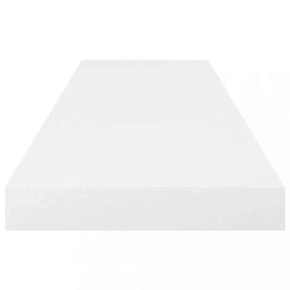 magasfényű fehér MDF lebegő fali polc 80 x 23,5 x 3,8 cm