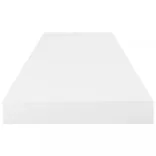 2 db magasfényű fehér MDF lebegő fali polc 80 x 23,5 x 3,8 cm