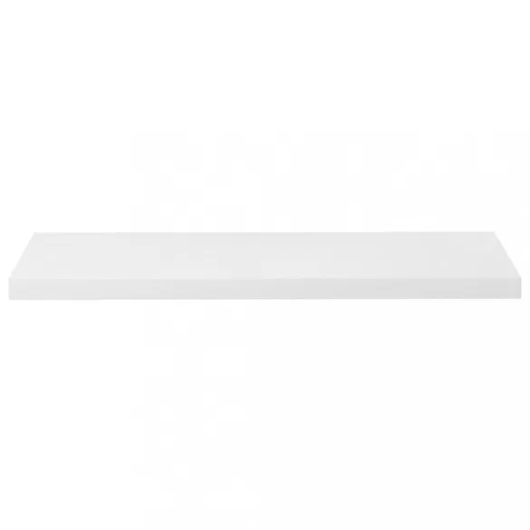 magasfényű fehér MDF lebegő fali polc 90 x 23,5 x 3,8 cm