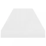 magasfényű fehér MDF lebegő fali polc 90 x 23,5 x 3,8 cm