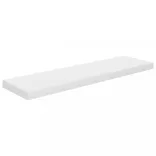 2 db magasfényű fehér MDF lebegő fali polc 90 x 23,5 x 3,8 cm