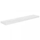 magasfényű fehér MDF lebegő fali polc 120 x 23,5 x 3,8 cm
