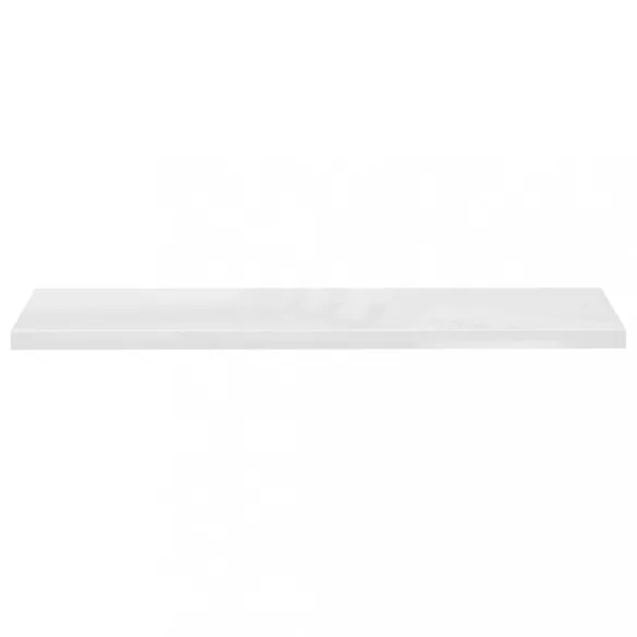 magasfényű fehér MDF lebegő fali polc 120 x 23,5 x 3,8 cm
