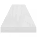 magasfényű fehér MDF lebegő fali polc 120 x 23,5 x 3,8 cm