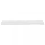 2 db magasfényű fehér MDF lebegő fali polc 120 x 23,5 x 3,8 cm
