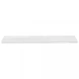 4 db magasfényű fehér MDF lebegő fali polc 120 x 23,5 x 3,8 cm