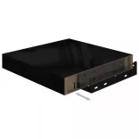 magasfényű fekete MDF lebegő fali polc 23 x 23,5 x 3,8 cm