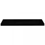 magasfényű fekete MDF lebegő fali polc 80 x 23,5 x 3,8 cm