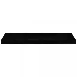 2 db magasfényű fekete MDF lebegő fali polc 80 x 23,5 x 3,8 cm