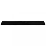 magasfényű fekete MDF lebegő fali polc 120 x 23,5 x 3,8 cm