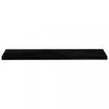 2 db magasfényű fekete MDF lebegő fali polc 120 x 23,5 x 3,8 cm