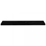 4 db magasfényű fekete MDF lebegő fali polc 120 x 23,5 x 3,8 cm