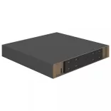 magasfényű szürke MDF lebegő fali polc 23 x 23,5 x 3,8 cm