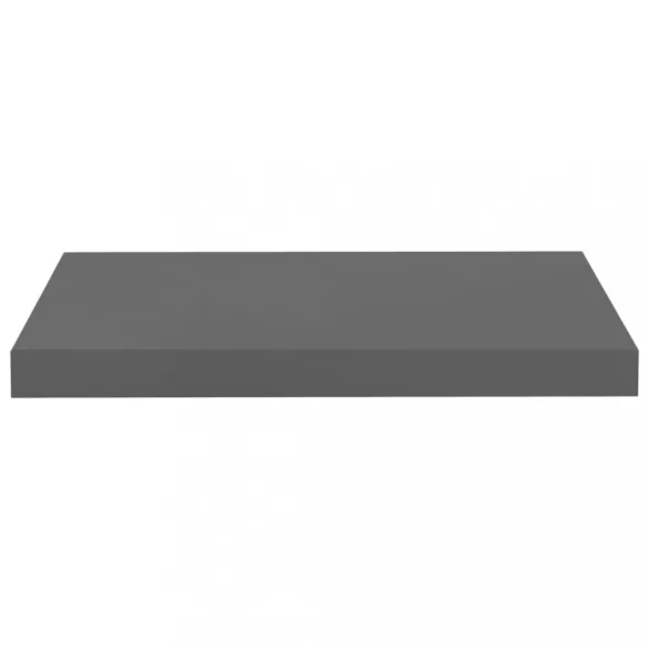 magasfényű szürke MDF lebegő fali polc 50 x 23 x 3,8 cm