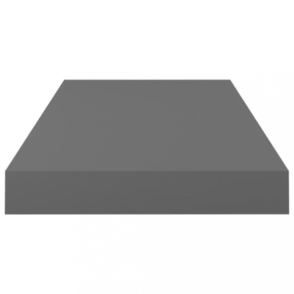 magasfényű szürke MDF lebegő fali polc 50 x 23 x 3,8 cm