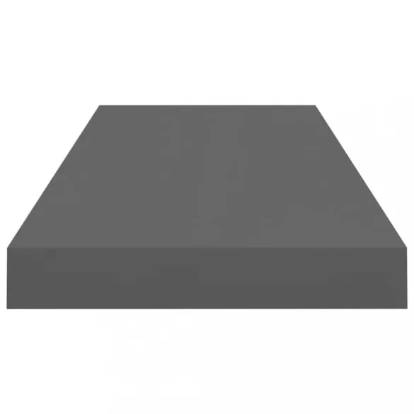 magasfényű szürke MDF lebegő fali polc 60 x 23,5 x 3,8 cm