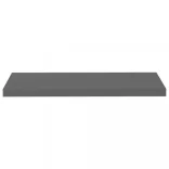 magasfényű szürke MDF lebegő fali polc 80 x 23,5 x 3,8 cm
