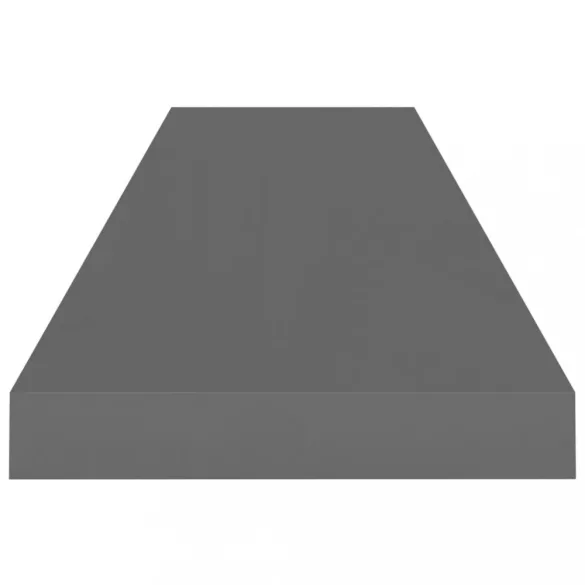 magasfényű szürke MDF fali polc 90 x 23,5 x 3,8 cm