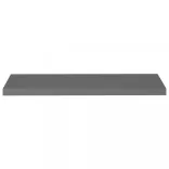 4 db magasfényű szürke MDF lebegő fali polc 90 x 23,5 x 3,8 cm