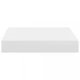 2 db fehér MDF lebegő fali polc 23 x 23,5 x 3,8 cm