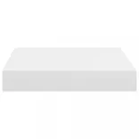 4 db fehér MDF lebegő fali polc 23 x 23,5 x 3,8 cm