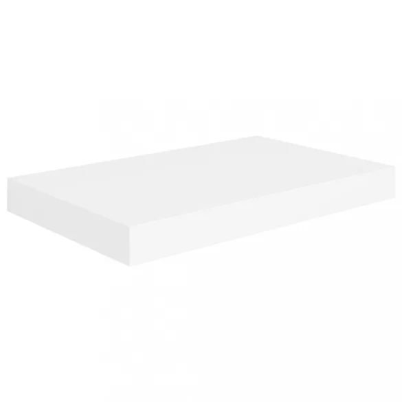 2 db fehér MDF lebegő fali polc 40 x 23 x 3,8 cm