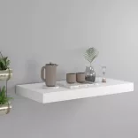 fehér MDF lebegő fali polc 50 x 23 x 3,8 cm