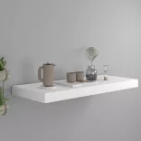 fehér MDF lebegő fali polc 60 x 23,5 x 3,8 cm