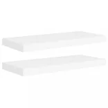 2 db fehér MDF fali polc 60 x 23,5 x 3,8 cm
