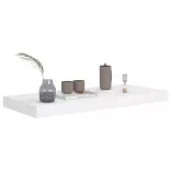 2 db fehér MDF fali polc 60 x 23,5 x 3,8 cm