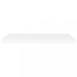 2 db fehér MDF lebegő fali polc 80 x 23,5 x 3,8 cm