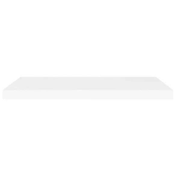 2 db fehér MDF lebegő fali polc 80 x 23,5 x 3,8 cm