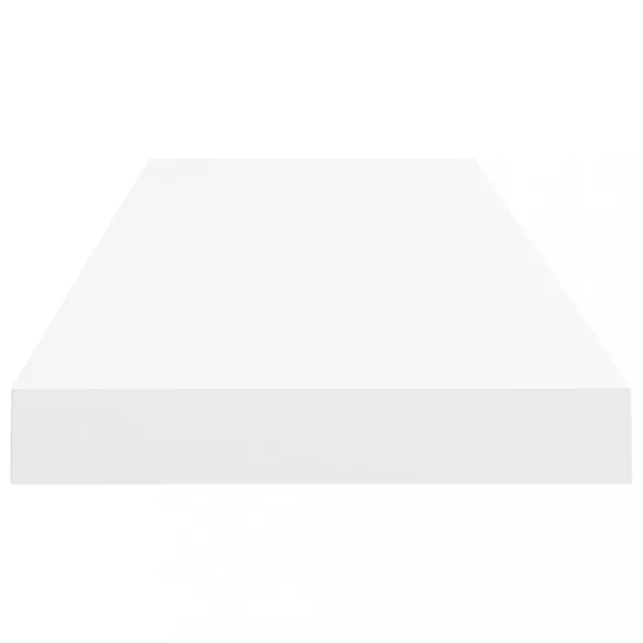 2 db fehér MDF lebegő fali polc 80 x 23,5 x 3,8 cm