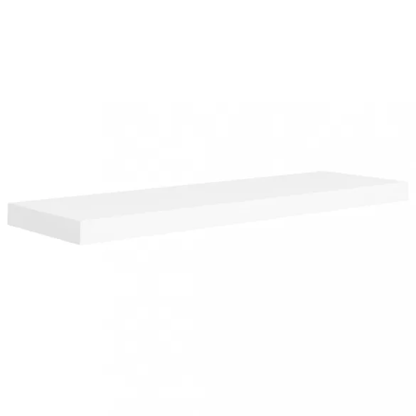 4 db fehér MDF lebegő fali polc 80 x 23,5 x 3,8 cm