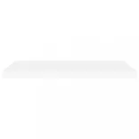 4 db fehér MDF lebegő fali polc 80 x 23,5 x 3,8 cm