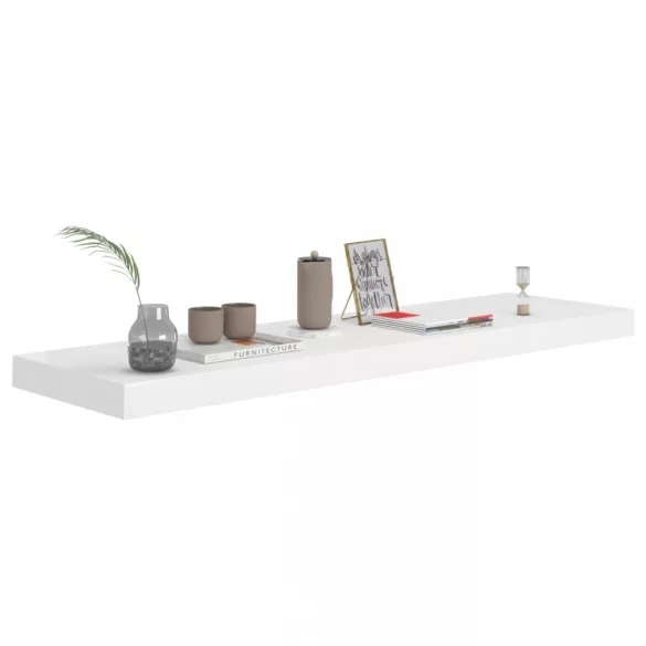 fehér MDF lebegő fali polc 90 x 23,5 x 3,8 cm