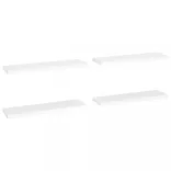 4 db fehér MDF lebegő fali polc 90 x 23,5 x 3,8 cm