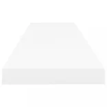 2 db fehér MDF lebegő fali polc 120 x 23,5 x 3,8 cm