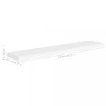 2 db fehér MDF lebegő fali polc 120 x 23,5 x 3,8 cm